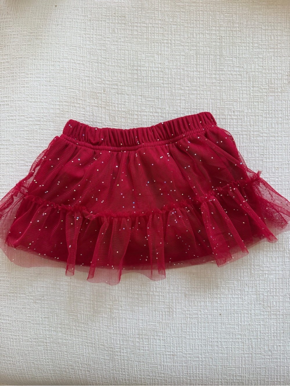 Carter's Red Glitter Tulle Skirt